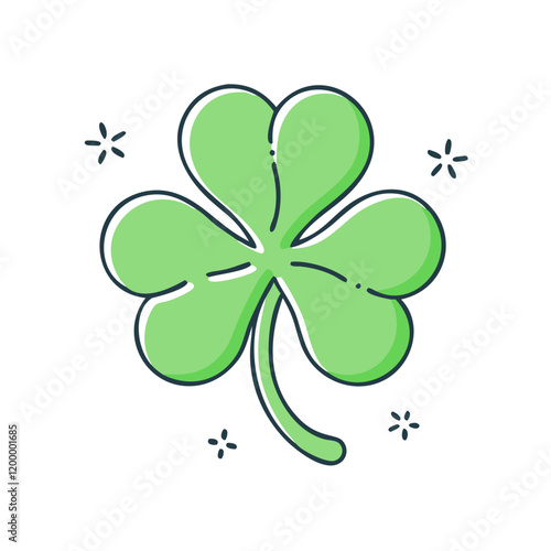 st patricks day clover icon, st patricks day clover vector illustration-simple illustration of st patricks day clover, perfect for st patricks day clover logos and themed design 