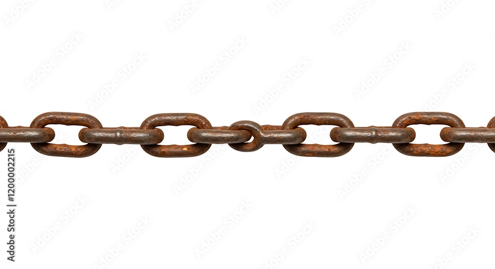 Fototapeta premium chain isolated, rusty iron, isolated on transparent background . PNG, cutout, or clipping path. 