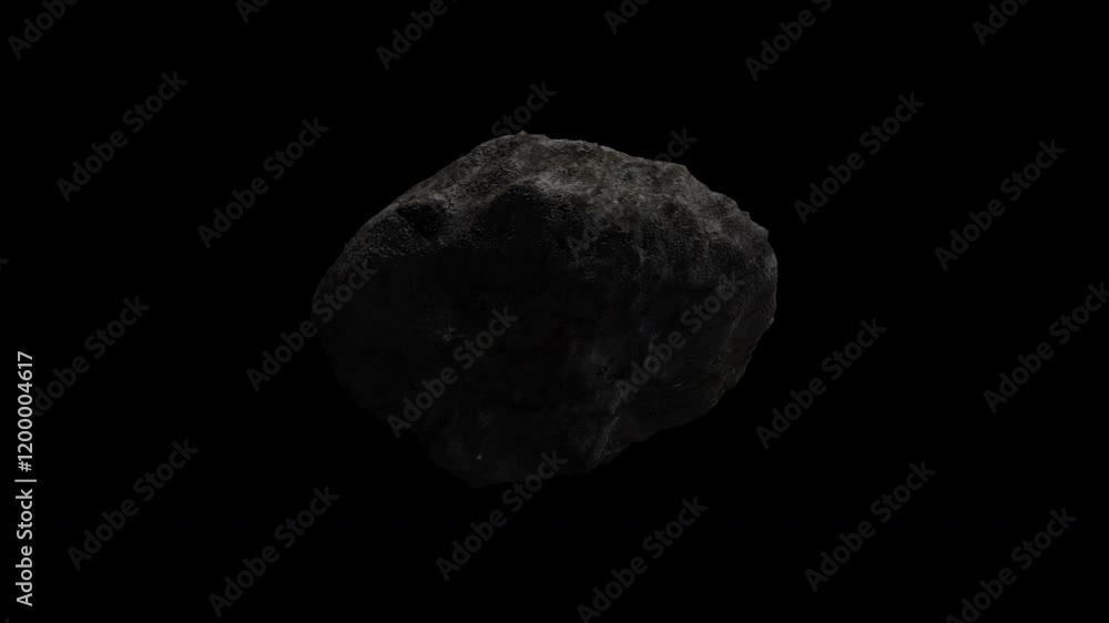 Animation video loop asteroid moving on black screen background, Asteroid field, Asteroids field on black screen. Realistic animation of asteroid on black background, Asteroid rock floating Animation video loop asteroid moving on black screen background, Asteroid field, Asteroids field on black screen. Realistic animation of asteroid on black background, Asteroid rock floating