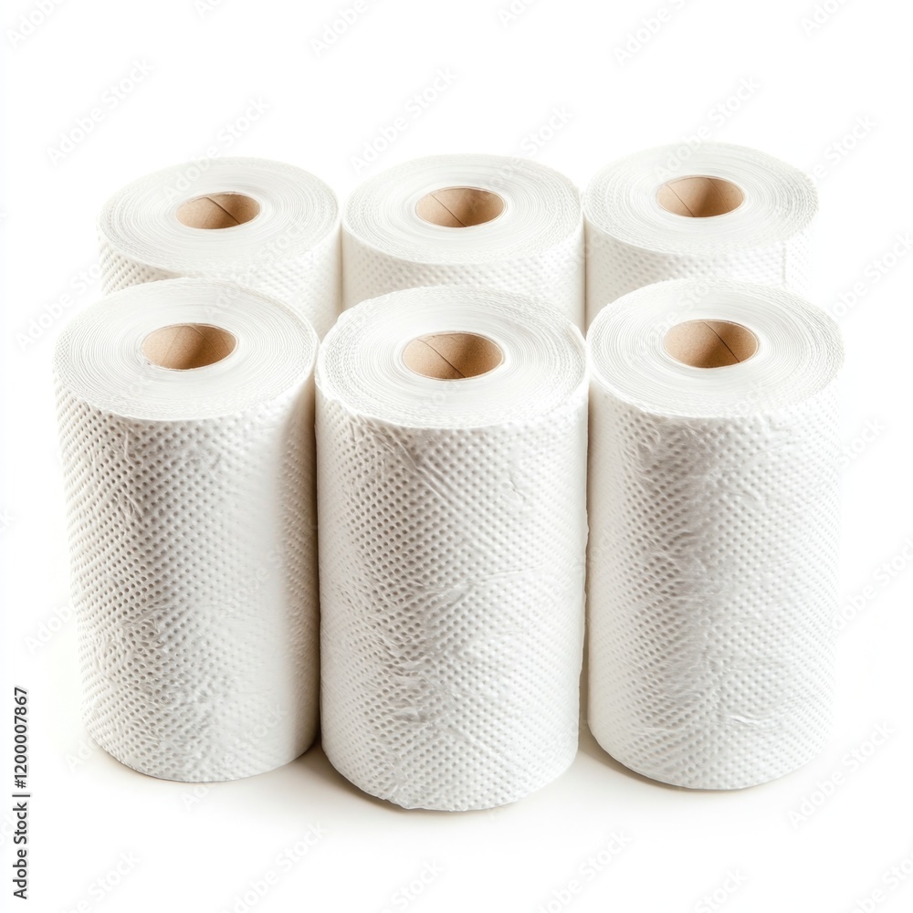 A humorous image of multiple toilet paper rolls stacked on top of each other A humorous image of multiple toilet paper rolls stacked on top of each other