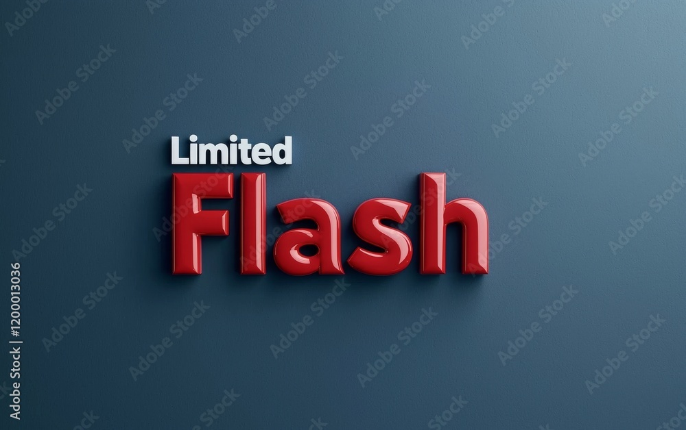 A visually striking 3D text design featuring the words 'Limited Flash' in bold red color against a dark background. A visually striking 3D text design featuring the words 'Limited Flash' in bold red color against a dark background.