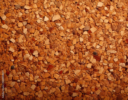 Crafting a natural cork texture background with organic brown tones and unique specks for visual design projects photo