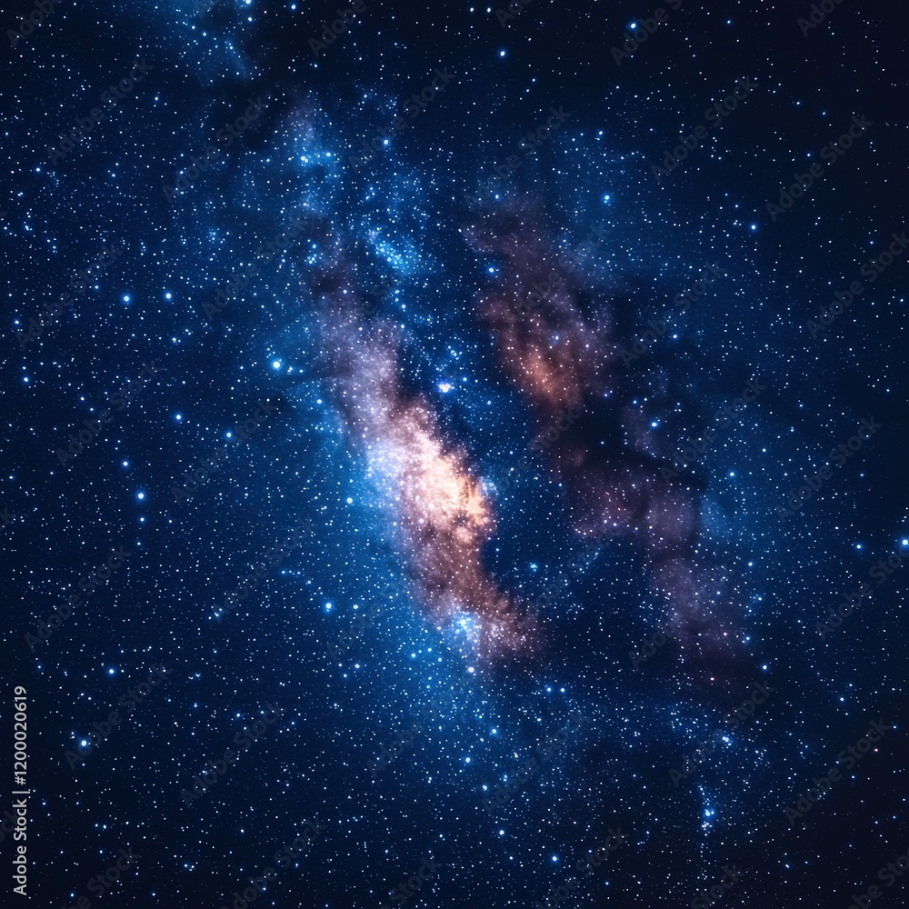 Fototapeta premium A breathtaking view of the Milky Way galaxy with countless stars and nebulae. Perfect for space-themed projects or evoking a sense of wonder.