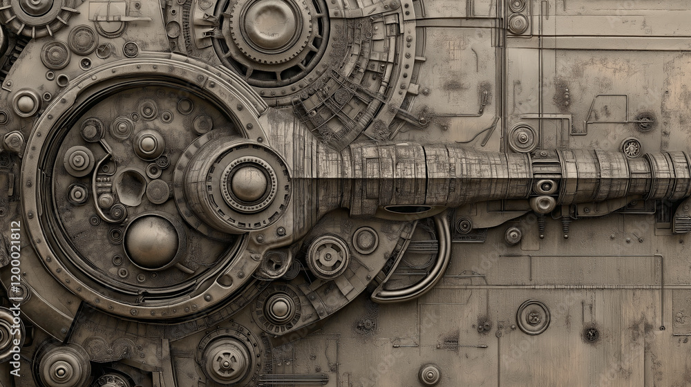 Fototapeta premium Background with old mechanism.