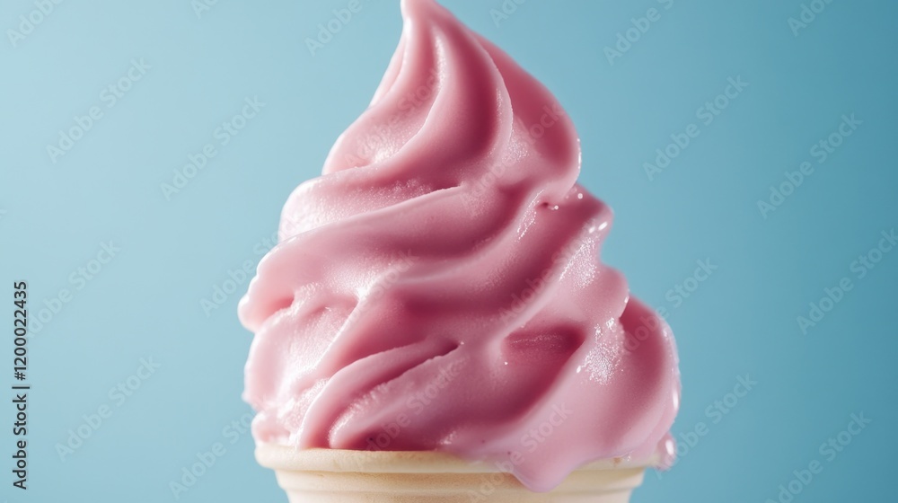 A sweet treat on a bright blue background, perfect for promoting summer vibes or highlighting a favorite dessert A sweet treat on a bright blue background, perfect for promoting summer vibes or highlighting a favorite dessert