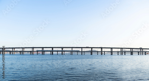 Wallpaper Mural Long bridge over the sea Torontodigital.ca