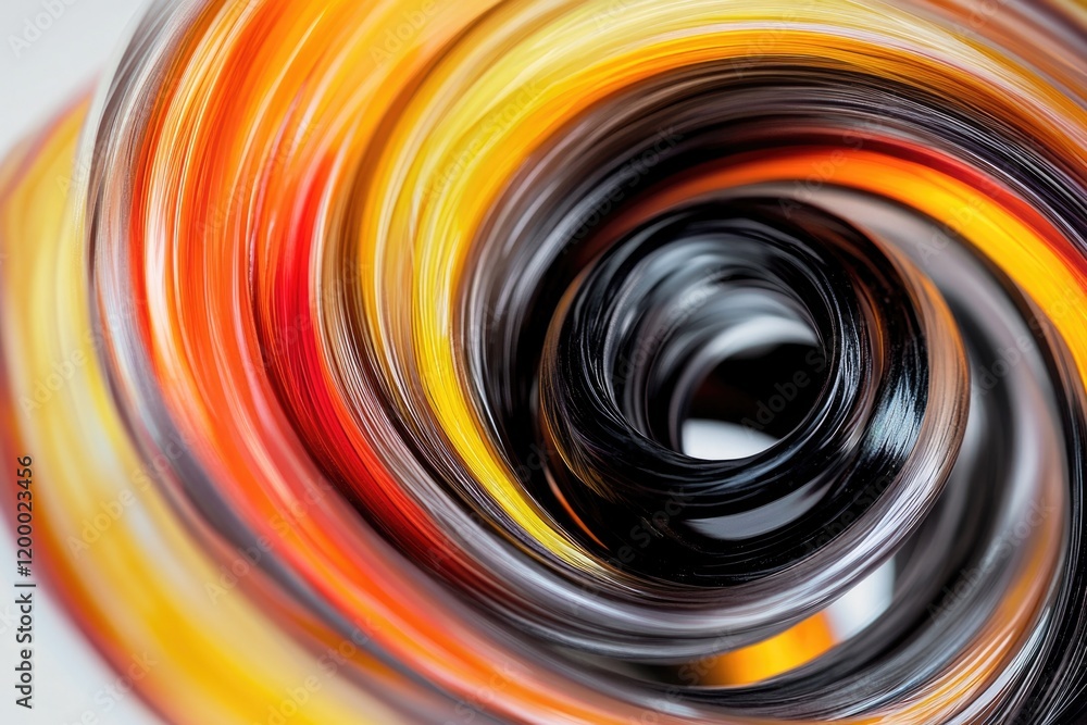 A swirly design created by mixing colors on a white surface A swirly design created by mixing colors on a white surface