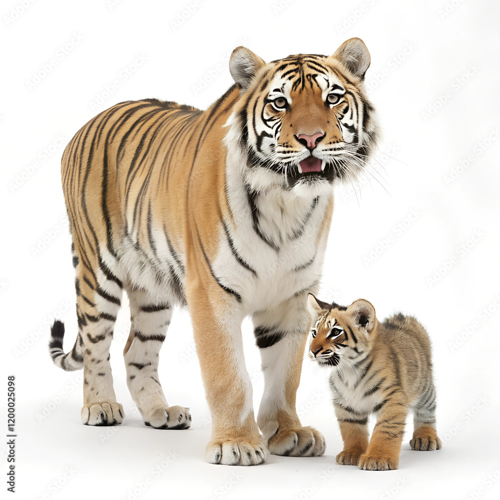 Fototapeta premium Tiger with Baby. 
