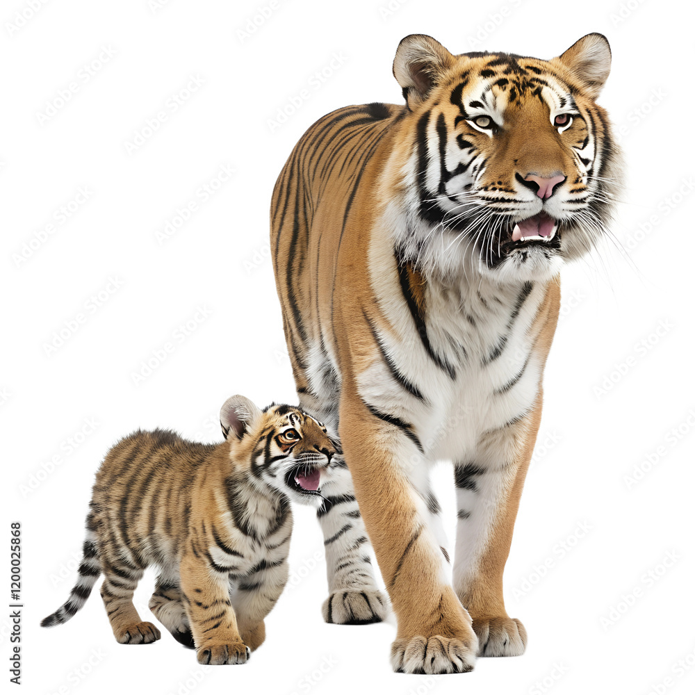 Fototapeta premium Tiger with Baby. 