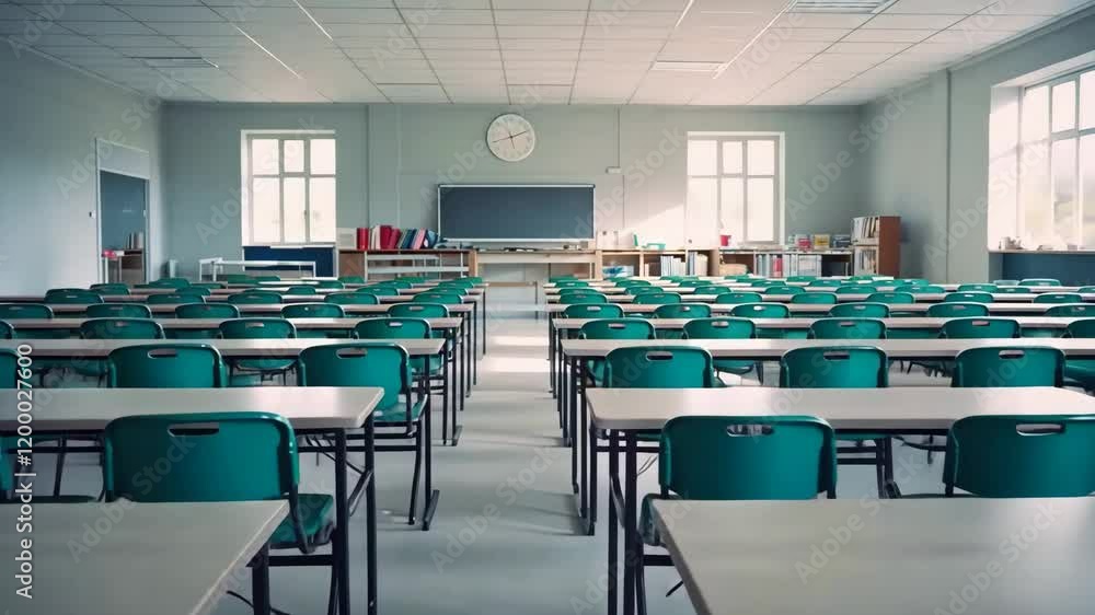 school classroom education place nobody ai generated video concept school classroom education place nobody ai generated video concept