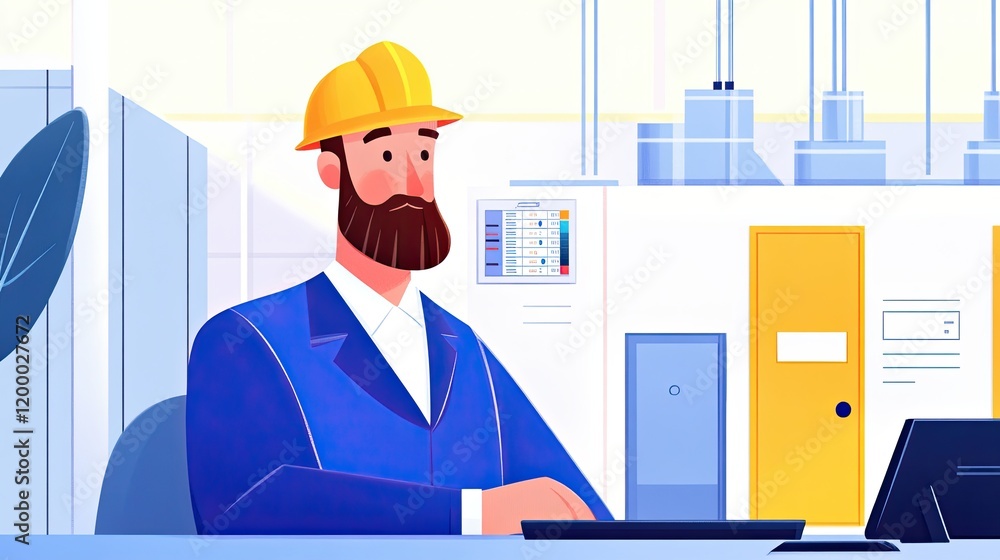 Engineers collaborate in a control room utilizing AI technology for monitoring factory processes and energy efficiency Engineers collaborate in a control room utilizing AI technology for monitoring factory processes and energy efficiency