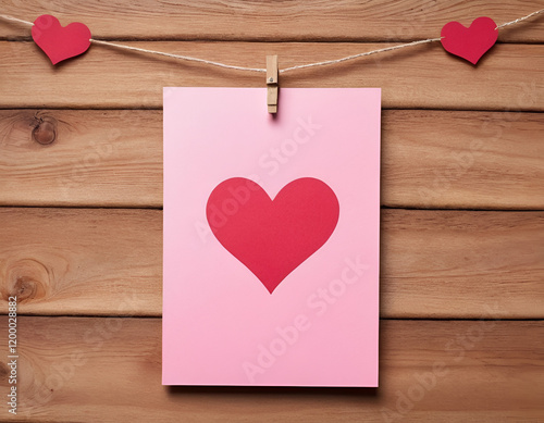 Heart shape hanging background