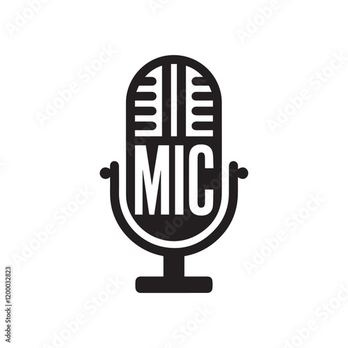 Black Microphones design silhouette