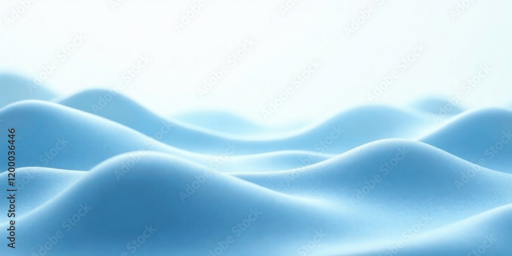 Obraz premium Serene Blue Undulating Surface, Soft Texture, Abstract Background for Design Projects