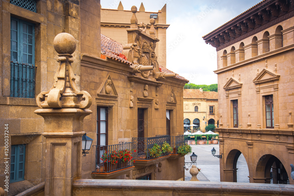 Obraz premium Historic buildings and streets surrounding, Barcelona, Catalonia, Spain