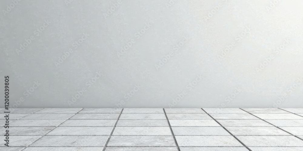 Simple Gray Wall and Tiled Floor Studio Background for Product Displays and Mockups Simple Gray Wall and Tiled Floor Studio Background for Product Displays and Mockups