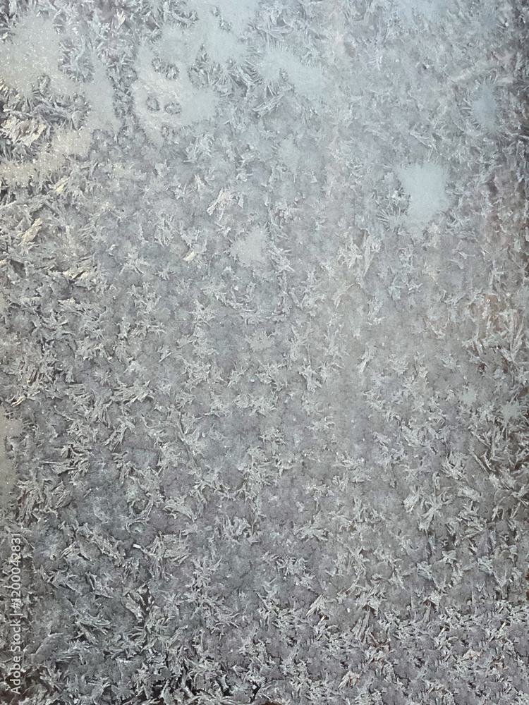 Obraz premium frost pattern on window, abstract white background