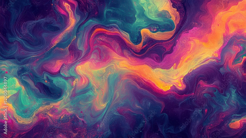 Abstract Swirling Vibrant Colors Paint Texture Abstract Swirling Vibrant Colors Paint Texture