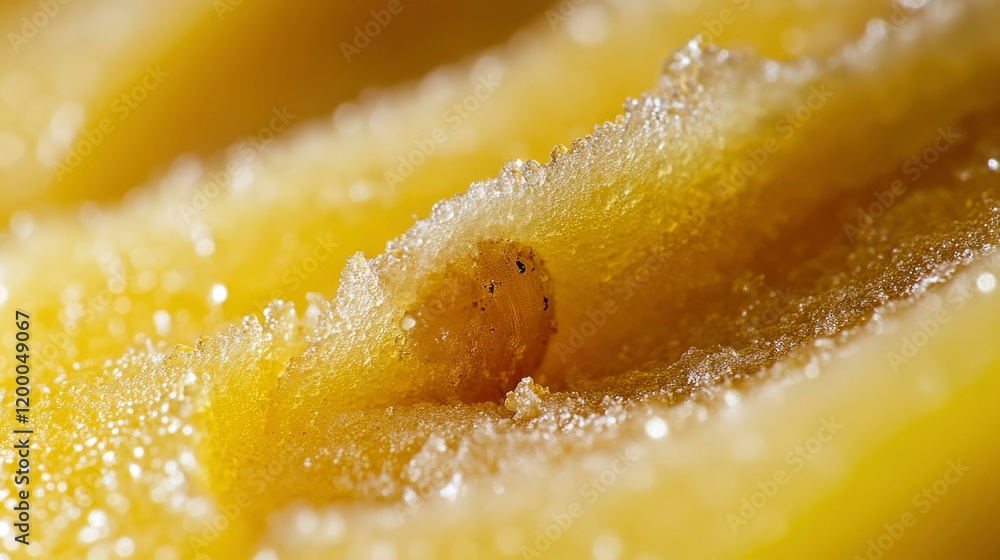 Honeycomb Close Up Showing Pollen Grain Detail Honeycomb Close Up Showing Pollen Grain Detail