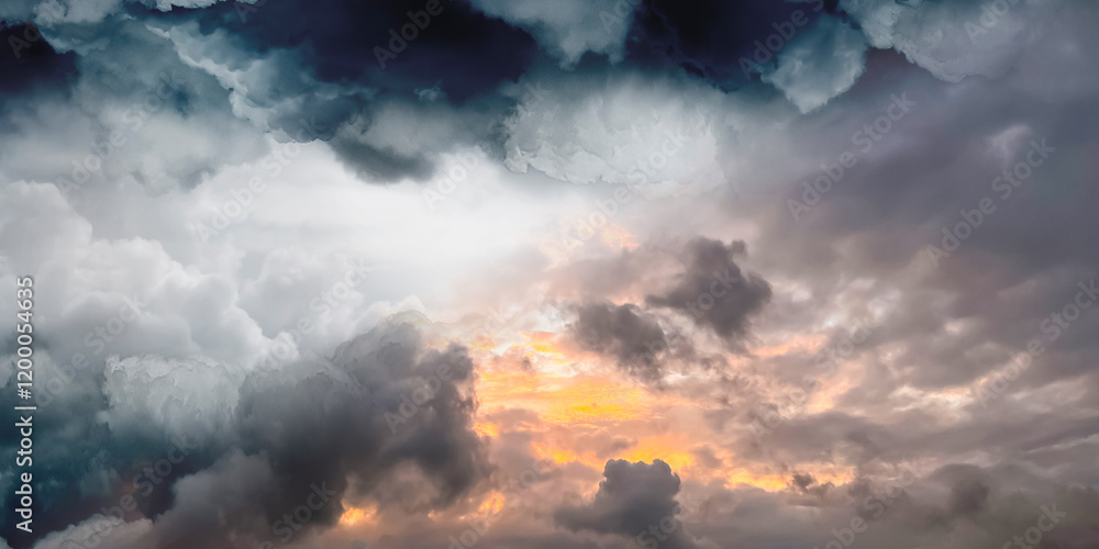 Sky in different time of day, collage. Banner design Sky in different time of day, collage. Banner design