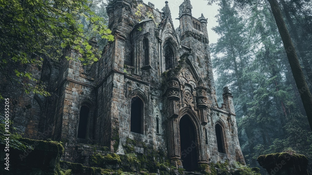 Ancient Stone Chapel Overgrown In A Forest Ancient Stone Chapel Overgrown In A Forest
