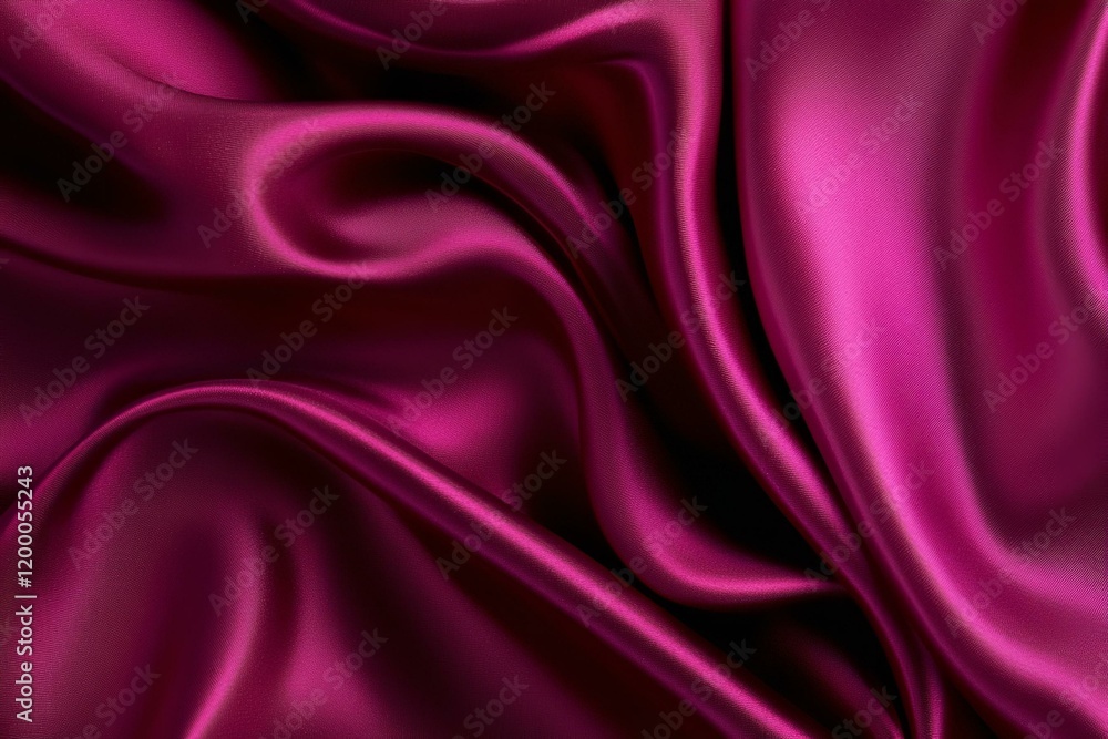 Obraz premium Black dark purple red burgundy maroon magenta pink rose abstract background. Silk satin fabric. Silky shine glitter. Soft folds draped. Beautiful elegant luxury festive romantic.