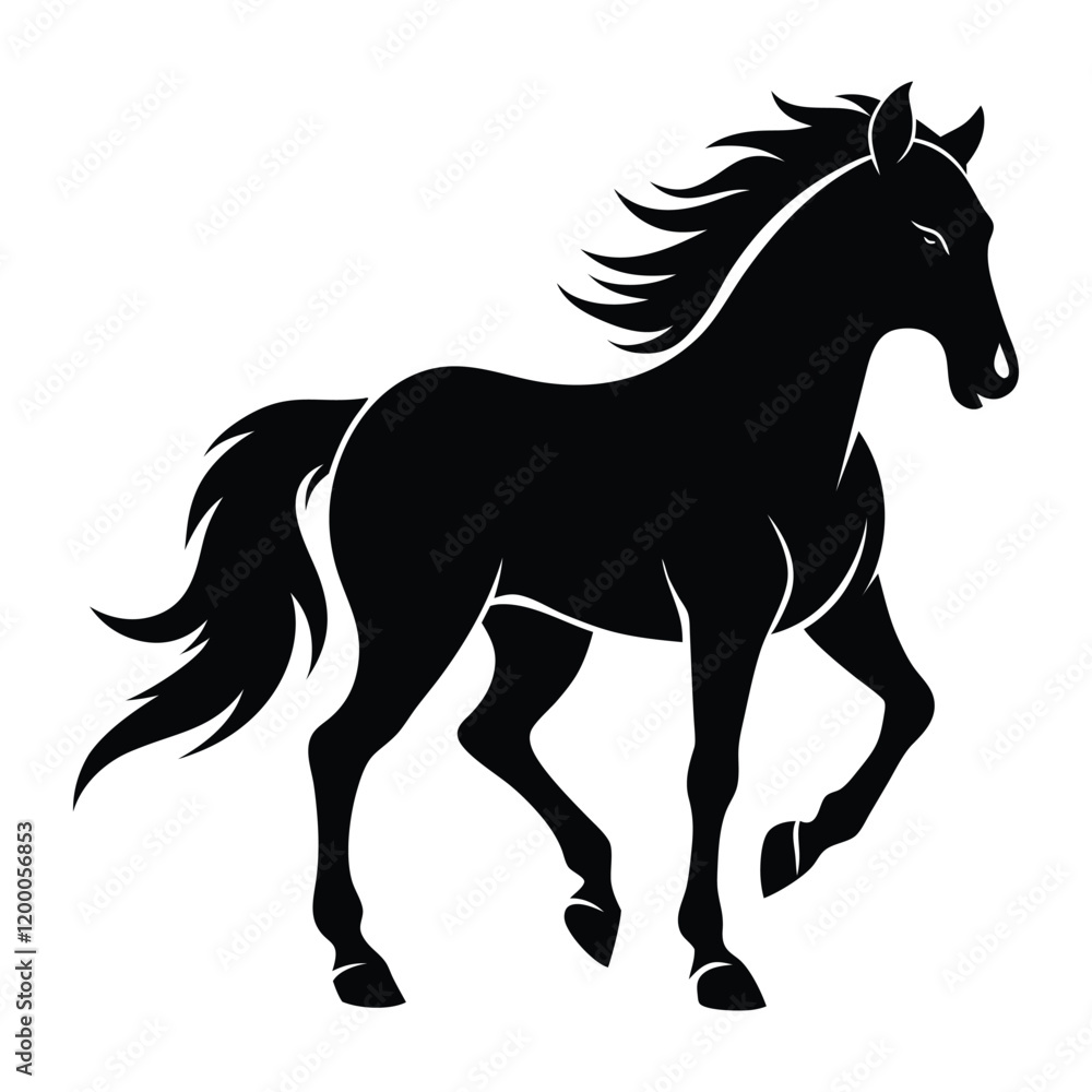 Black Horse Animal Silhouette Black Horse Animal Silhouette