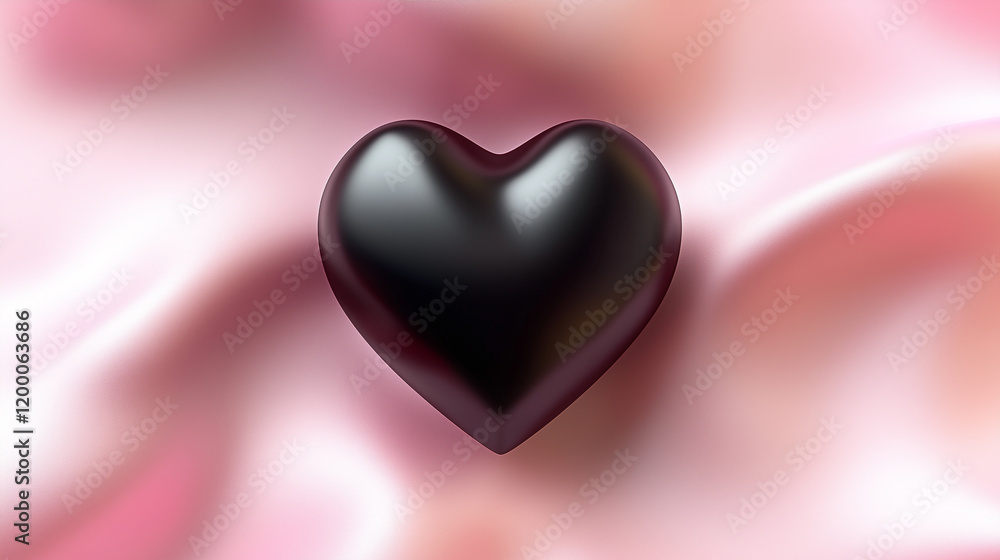 Obraz premium 3D Love heart design valentine's day wallpaper background pink copy space