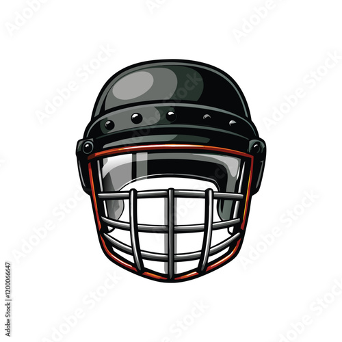 Illustrate a riot police helmet with a clear face shield, showcasing the intricate details and texture of the helmet.