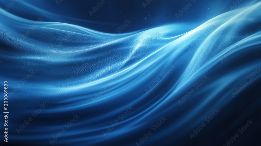 Abstract Blue Waves: Serene Digital Art Abstract Blue Waves: Serene Digital Art