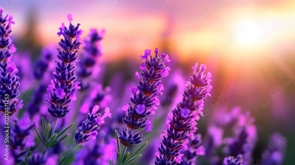 Fototapeta premium Dreamy sunset gradient background, from warm coral to light lavender