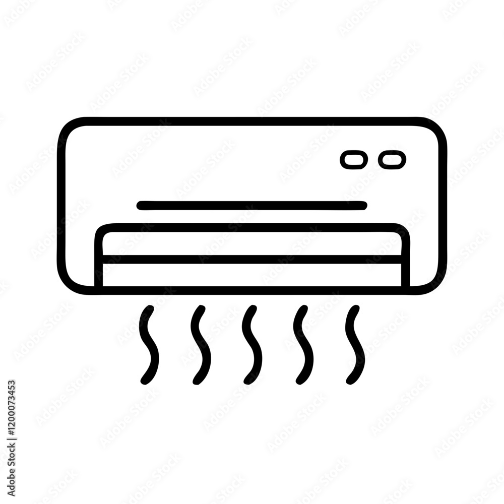 air conditioning icon, air conditioning line art - simple line art of air conditioning, perfect for air conditioning logos and icons and themed design air conditioning icon, air conditioning line art - simple line art of air conditioning, perfect for air conditioning logos and icons and themed design