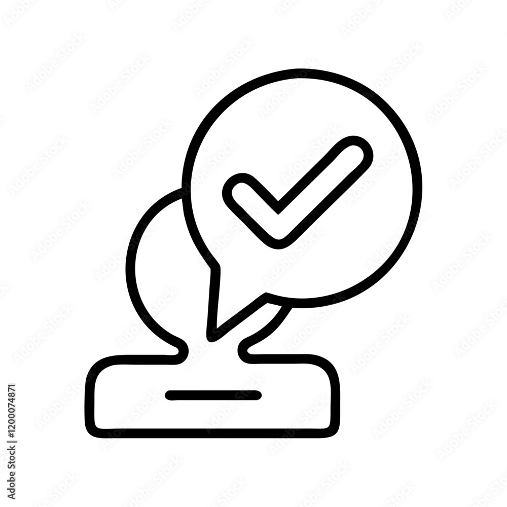 approval check icon, approval check line art - simple line art of approval check, perfect for approval check logos and icons and themed design approval check icon, approval check line art - simple line art of approval check, perfect for approval check logos and icons and themed design