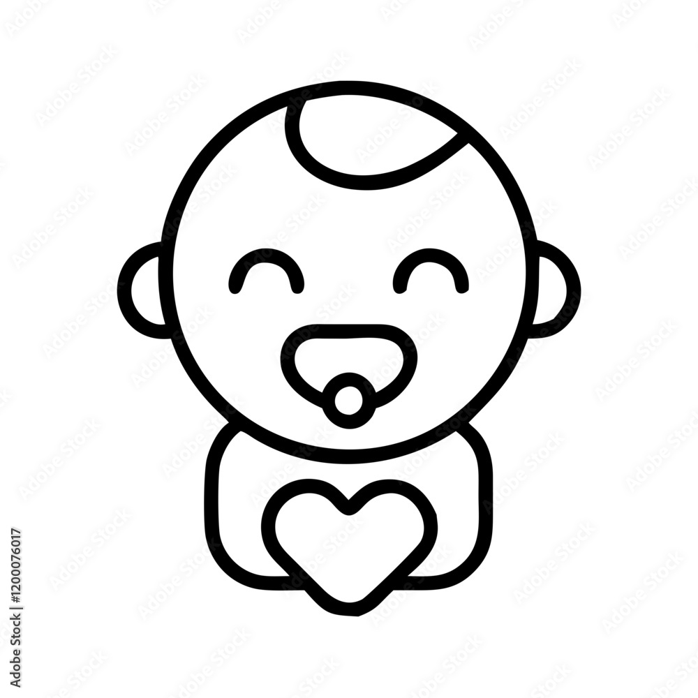 baby icon, baby line art - simple line art of baby, perfect for baby logos and icons and themed design baby icon, baby line art - simple line art of baby, perfect for baby logos and icons and themed design