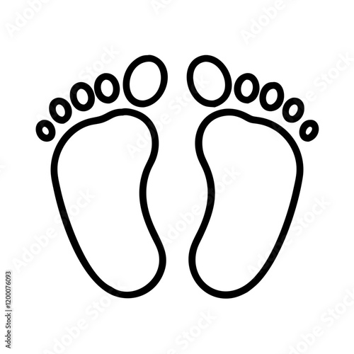 baby feet clean icon, baby feet clean line art - simple line art of baby feet clean, perfect for baby feet clean logos and icons and themed design 