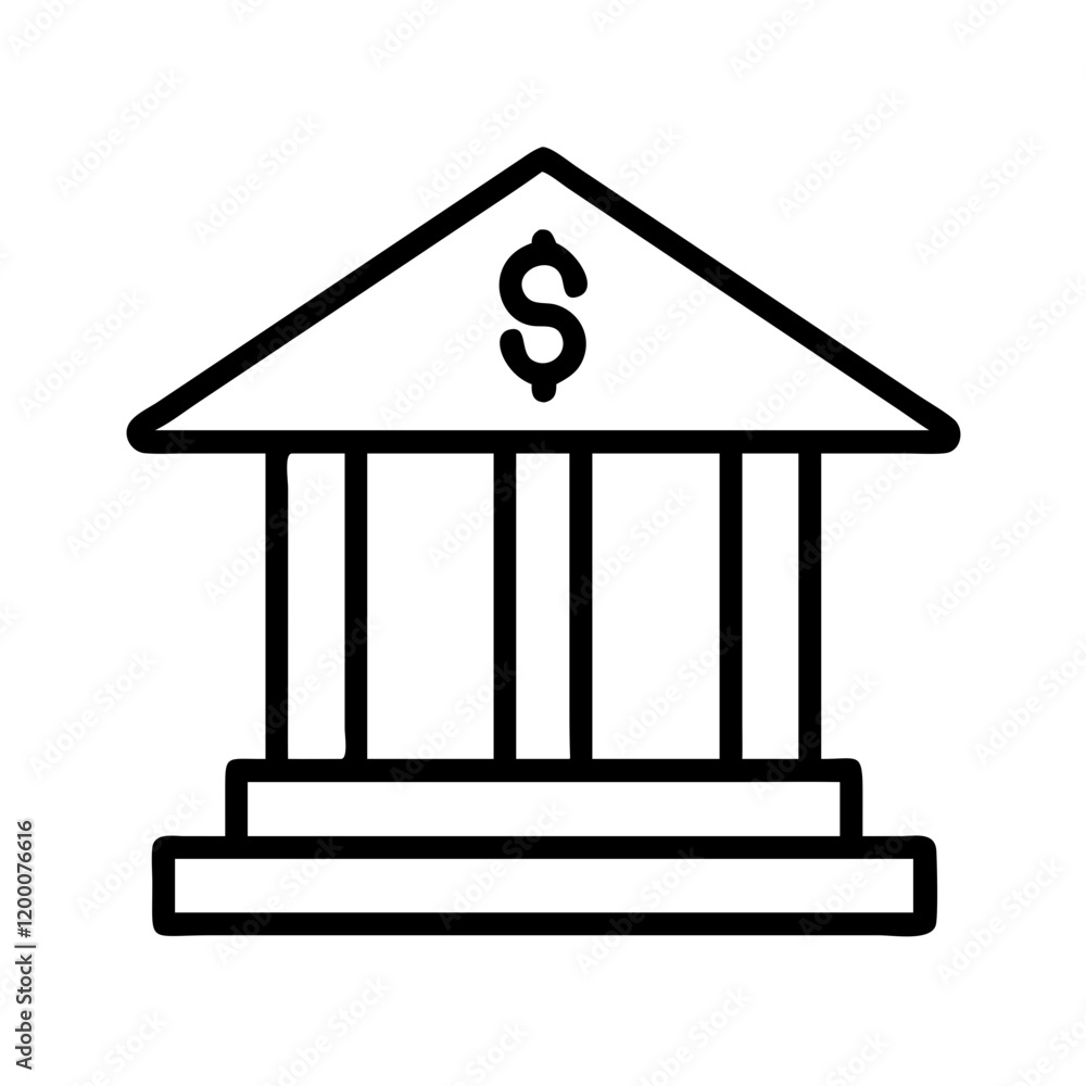 bank building icon, bank building line art - simple line art of bank building, perfect for bank building logos and icons and themed design bank building icon, bank building line art - simple line art of bank building, perfect for bank building logos and icons and themed design