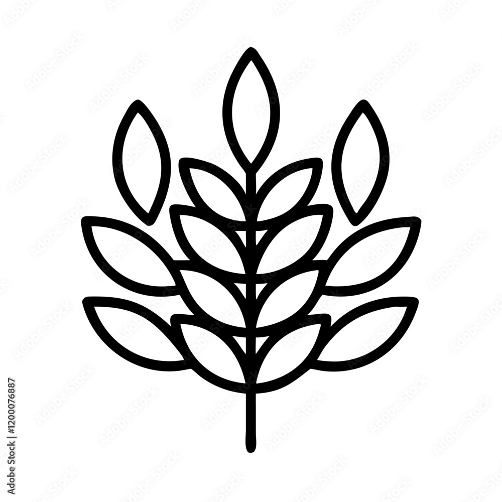 barley icon, barley line art - simple line art of barley, perfect for barley logos and icons and themed design barley icon, barley line art - simple line art of barley, perfect for barley logos and icons and themed design