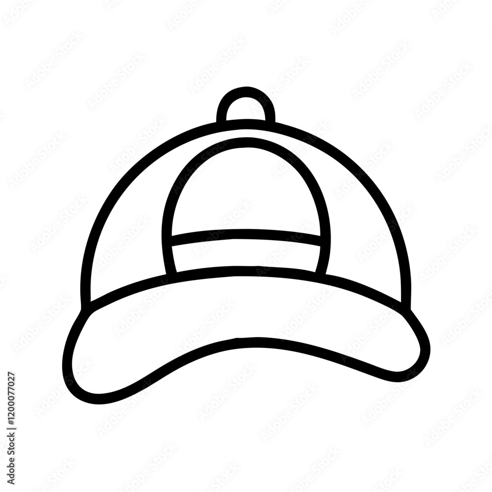 baseball hat icon, baseball hat line art - simple line art of baseball hat, perfect for baseball hat logos and icons and themed design baseball hat icon, baseball hat line art - simple line art of baseball hat, perfect for baseball hat logos and icons and themed design