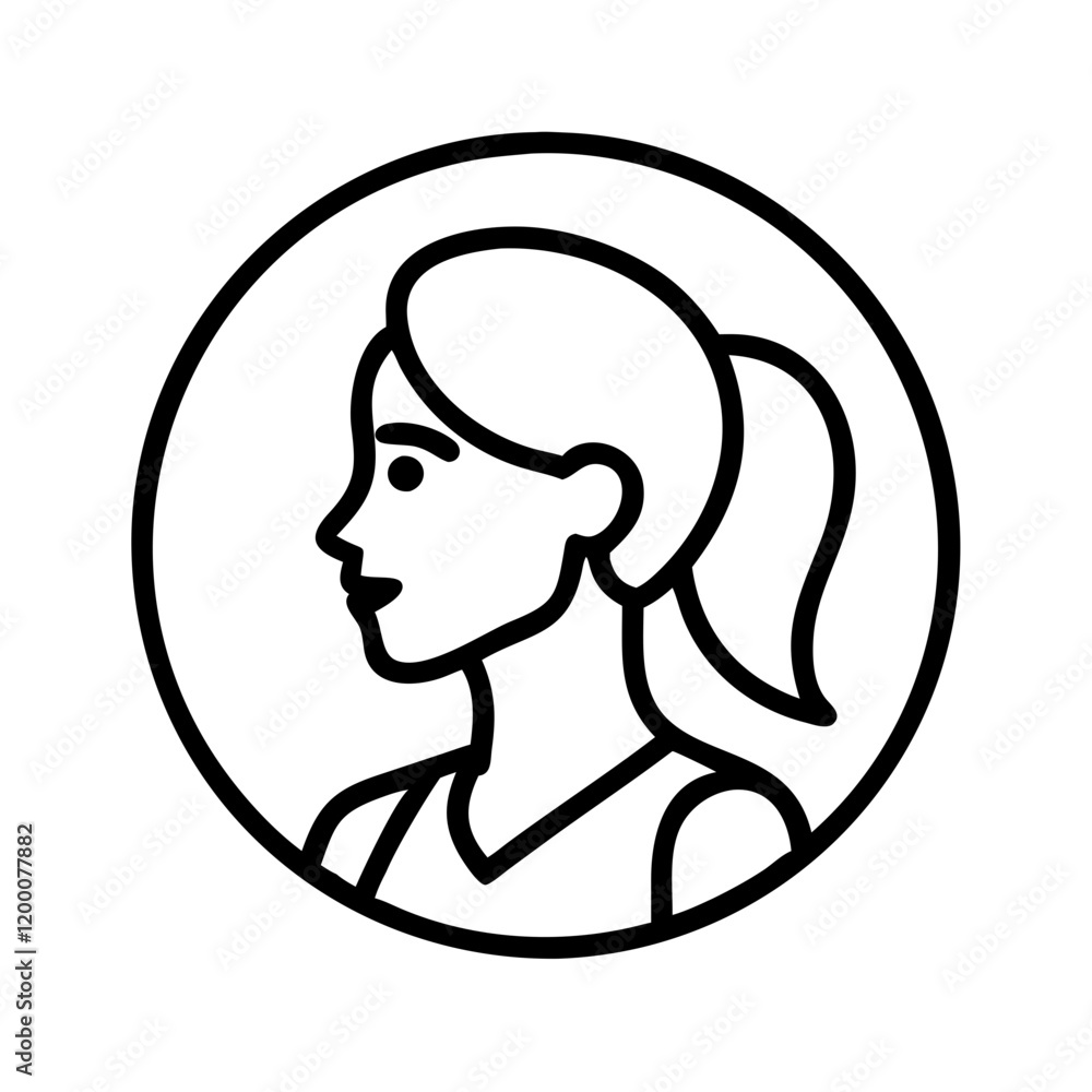 beautiful profile of young woman icon, beautiful profile of young woman vector beautiful profile of young woman icon, beautiful profile of young woman vector