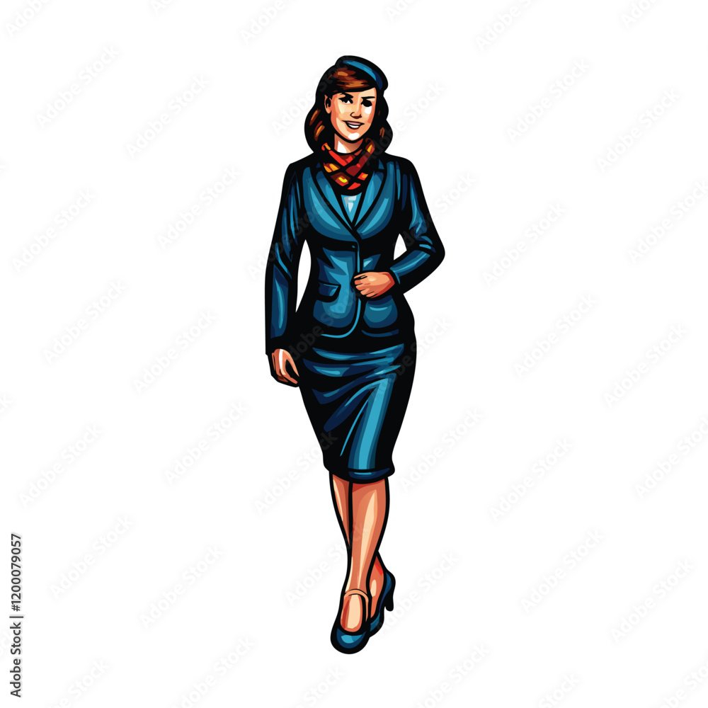 -realistic-vector-of-an-airline-stewardess-in-a-na.eps -realistic-vector-of-an-airline-stewardess-in-a-na.eps