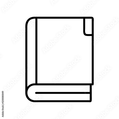 Free Download black book icon, black book line art - simple line art of black book, perfect for black book logos and icons and themed design  - GFXLoad