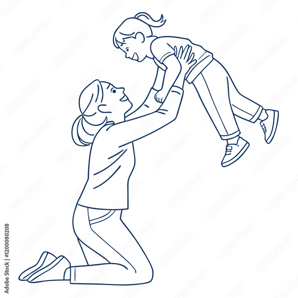 Fototapeta premium mother and child