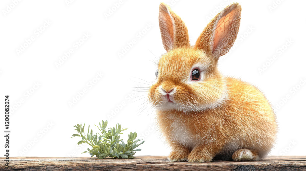 Obraz premium rabbit on white background