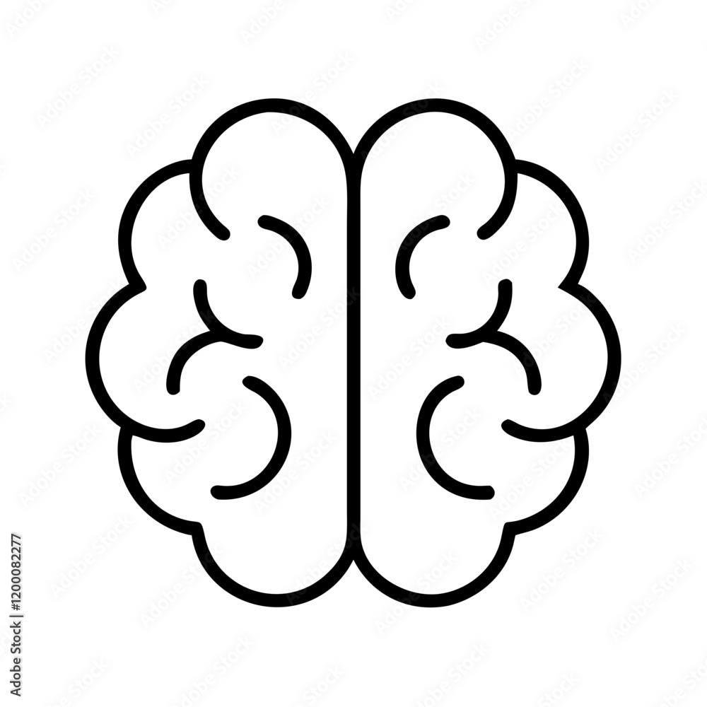 brain logo icon, brain logo line art - simple line art of brain logo, perfect for brain logo logos and icons and themed design brain logo icon, brain logo line art - simple line art of brain logo, perfect for brain logo logos and icons and themed design