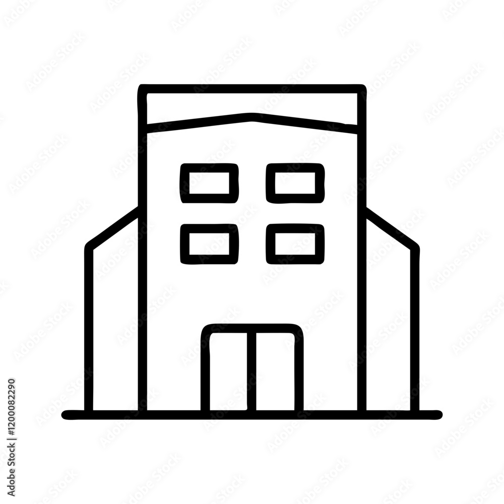 building icon, building line art - simple line art of building, perfect for building logos and icons and themed design building icon, building line art - simple line art of building, perfect for building logos and icons and themed design