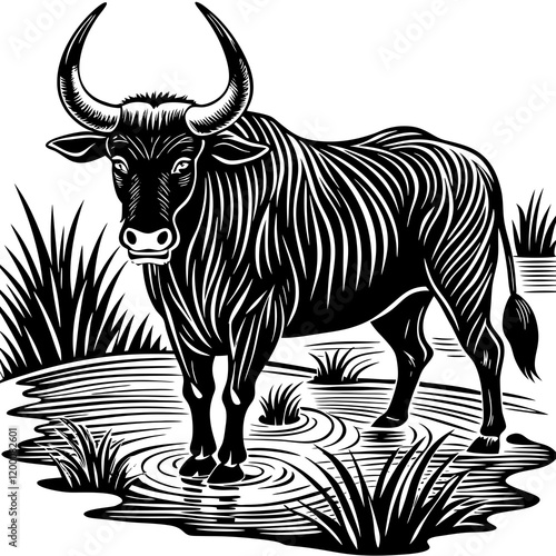 illustration of a Bull