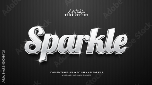 Sparkle text effect, editable shiny text effect