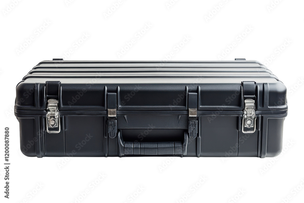 Heavy-duty black case used for secure storage and transport of equipment in various settings Heavy-duty black case used for secure storage and transport of equipment in various settings