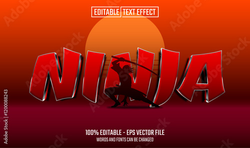 ninja editable text effect