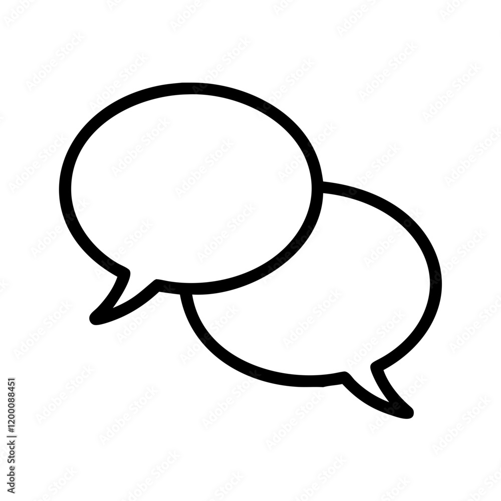 chat bubbles icon, chat bubbles line art - simple line art of chat bubbles, perfect for chat bubbles logos and icons and themed design chat bubbles icon, chat bubbles line art - simple line art of chat bubbles, perfect for chat bubbles logos and icons and themed design